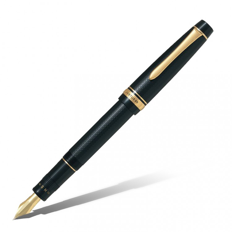 Ручка перьевая PILOT Justus 95 черный корпус с золотом перо F