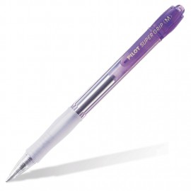 Ручка шариковая PILOT Super Grip Neon фиолетовый корпус синяя 0,7мм