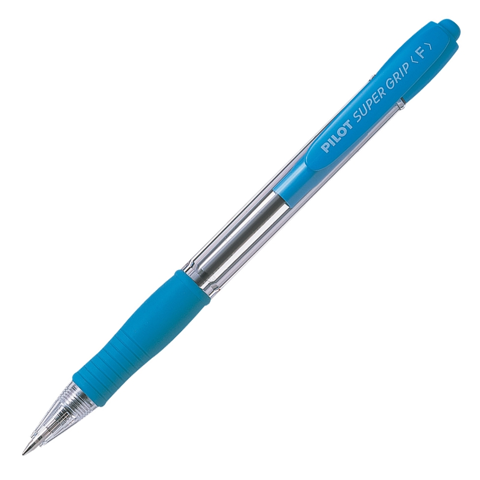 Ручка шариковая PILOT Super Grip голубой корпус синяя 0,7мм - 70 руб.