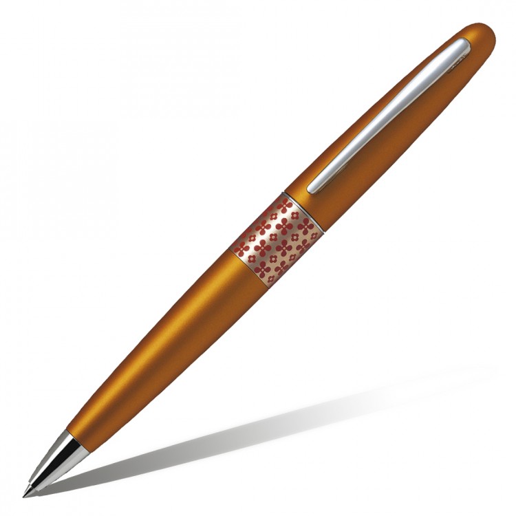 Ручка шариковая PILOT MR Retro Pop оранжево-золотой металлик 1мм