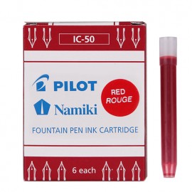 Картриджи для перьевой ручки PILOT IC-50 красные 6шт.
