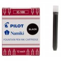 Картриджи для перьевой ручки PILOT IC-100 черные 12шт. 4