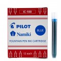 Картриджи для перьевой ручки PILOT IC-100 синие 12шт. 1