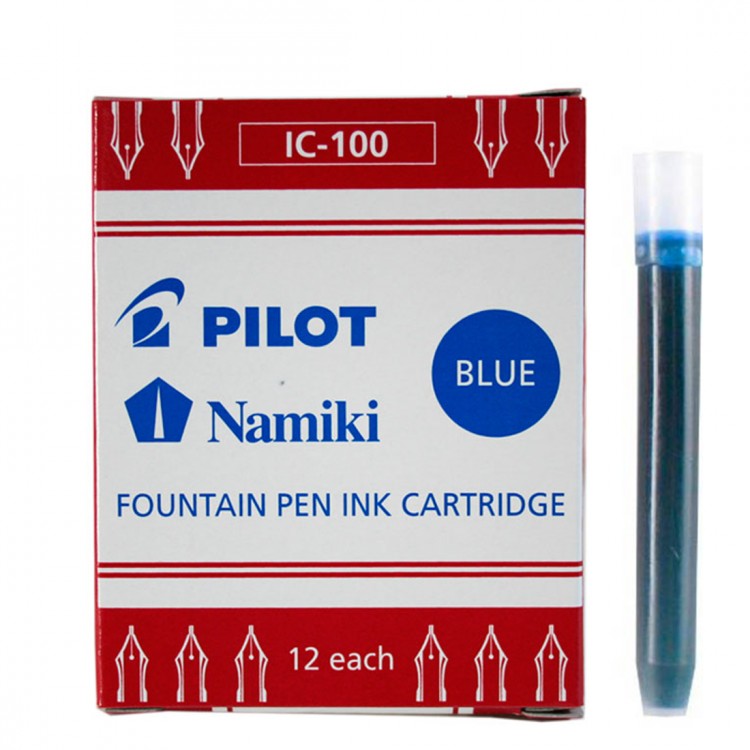 Картриджи для перьевой ручки PILOT IC-100 синие 12шт.