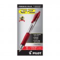 Ручка гелевая PILOT G2 темно-красная 0,7мм 3