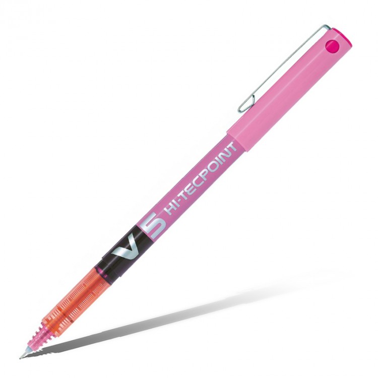 Ручка роллер PILOT Hi-Tecpoint V5 розовая 0,5мм