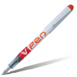 Ручка перьевая PILOT V-Pen White оранжевая 0,7мм