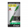 Ручка гелевая PILOT G2 зеленая 0,5мм 4