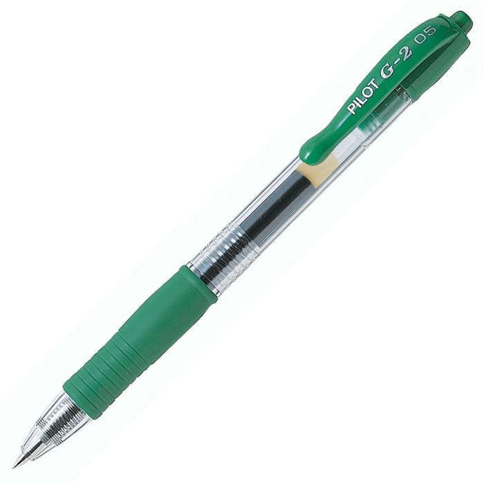Ручка гелевая PILOT G2 зеленая 0,5мм