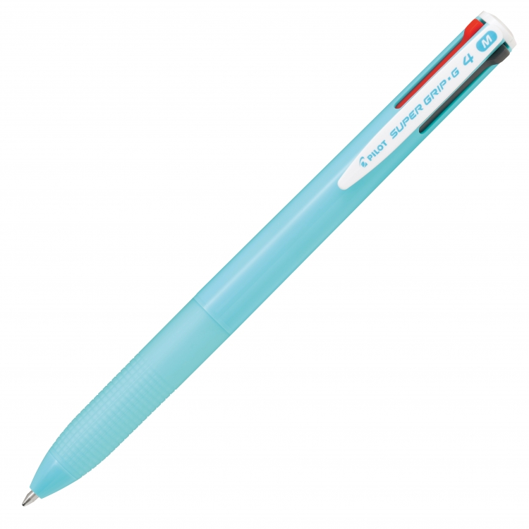 Ручка шариковая PILOT Super Grip G 4-х цветная голубой корпус 1мм