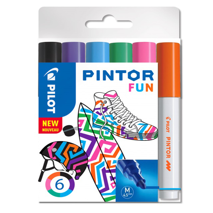 Набор маркеров PILOT PINTOR Fun 4.5мм 6 цветов