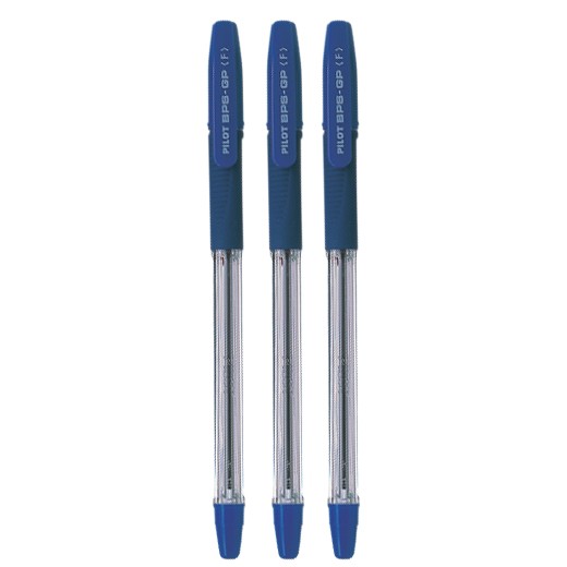 Ручка шариковая PILOT BPS-GP-F синяя 0,7мм 3 штуки PPS