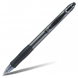 Ручка гелевая со стилусом PILOT G2 PenStylus серый корпус черная 0,7мм