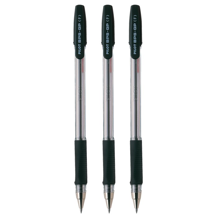 Ручка шариковая PILOT BPS-GP-F черная 0,7мм 3 штуки PPS