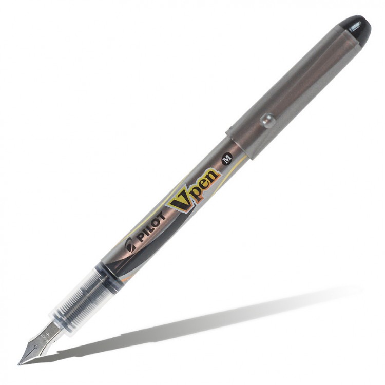 GOODS Ручка перьевая PILOT V-Pen Silver черная 0,7мм