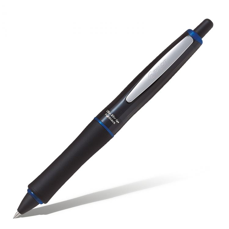 Ручка шариковая PILOT Dr.Grip FullBlack синяя отделка, синяя 1мм