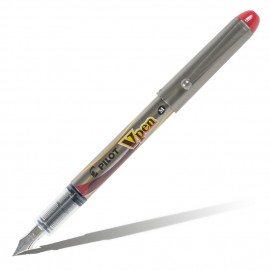 Ручка перьевая PILOT V-Pen Silver красная 0,7мм